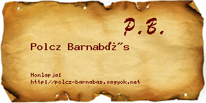 Polcz Barnabás névjegykártya